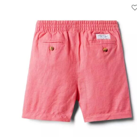 Janie and Jack 100048903 Linen-Cotton Pull-On Short - pink coral size 12-18 m - Picture 3 of 13